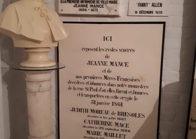 Tombeau de Jeanne Mance, crypte de l'Hôtel-Dieu de Montréal