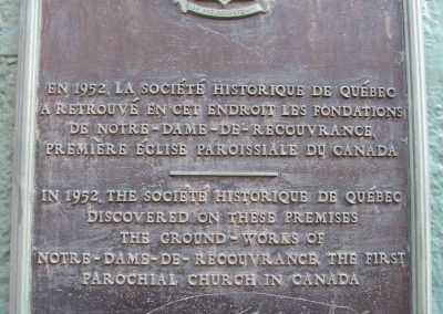 Plaque on Buade street, Old Quebec