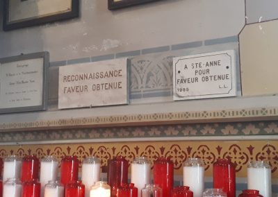 Ex-votos in the little shirne of Saint Anne in Varennes