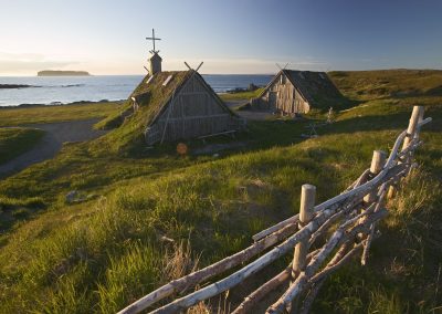 Reconstruction of a Viking chapel, L'Anse-aux-Meadows, Newfoundland
