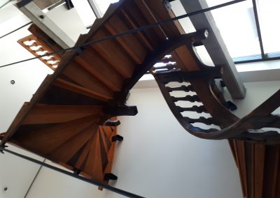 Staircase of the Hôtel-Dieu de Laflèche in France, which was donated to the museum in Montreal
