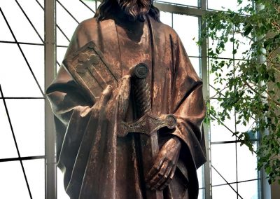 Statue de Saint Paul installée dans la nouvelle église