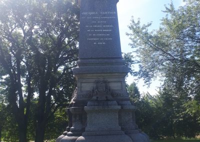 Monument in honor of Jacques Cartier's pilgrimage near the Saint-Charles River in Quebec City
