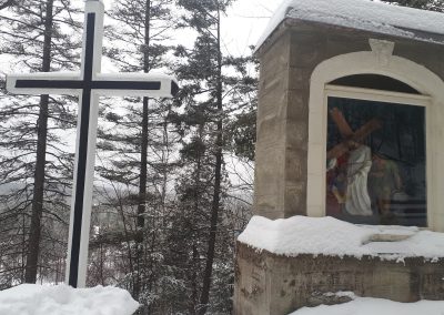 Stations of the cross in St. Élie-de-Caxton, erected by Fr. Frederic