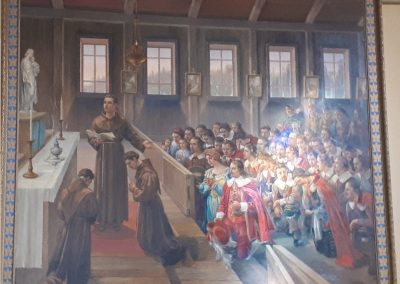 Painting of the consecration which is located in the Oratory of Saint Joseph in Quebec City