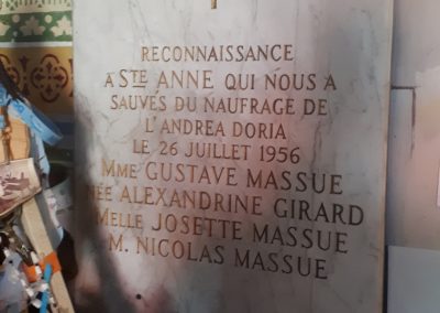 Ex-voto to Saint Anne in the little shrine in Varennes