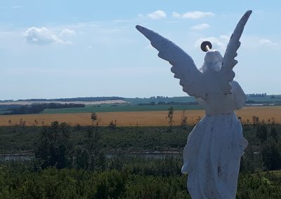 Angel of the apocalyspe on top of the hill